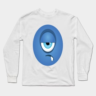 One Eyed Blue Monster Cute Monsters Long Sleeve T-Shirt